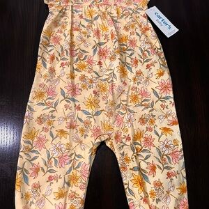 Carter's Floral Jumpsuit - Yellow and Pink
